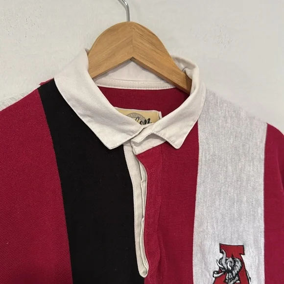 Vintage Alabama Crimson Tide Long Sleeve Polo Rugby Shirt / XL / 90s - Picture 5 of 10